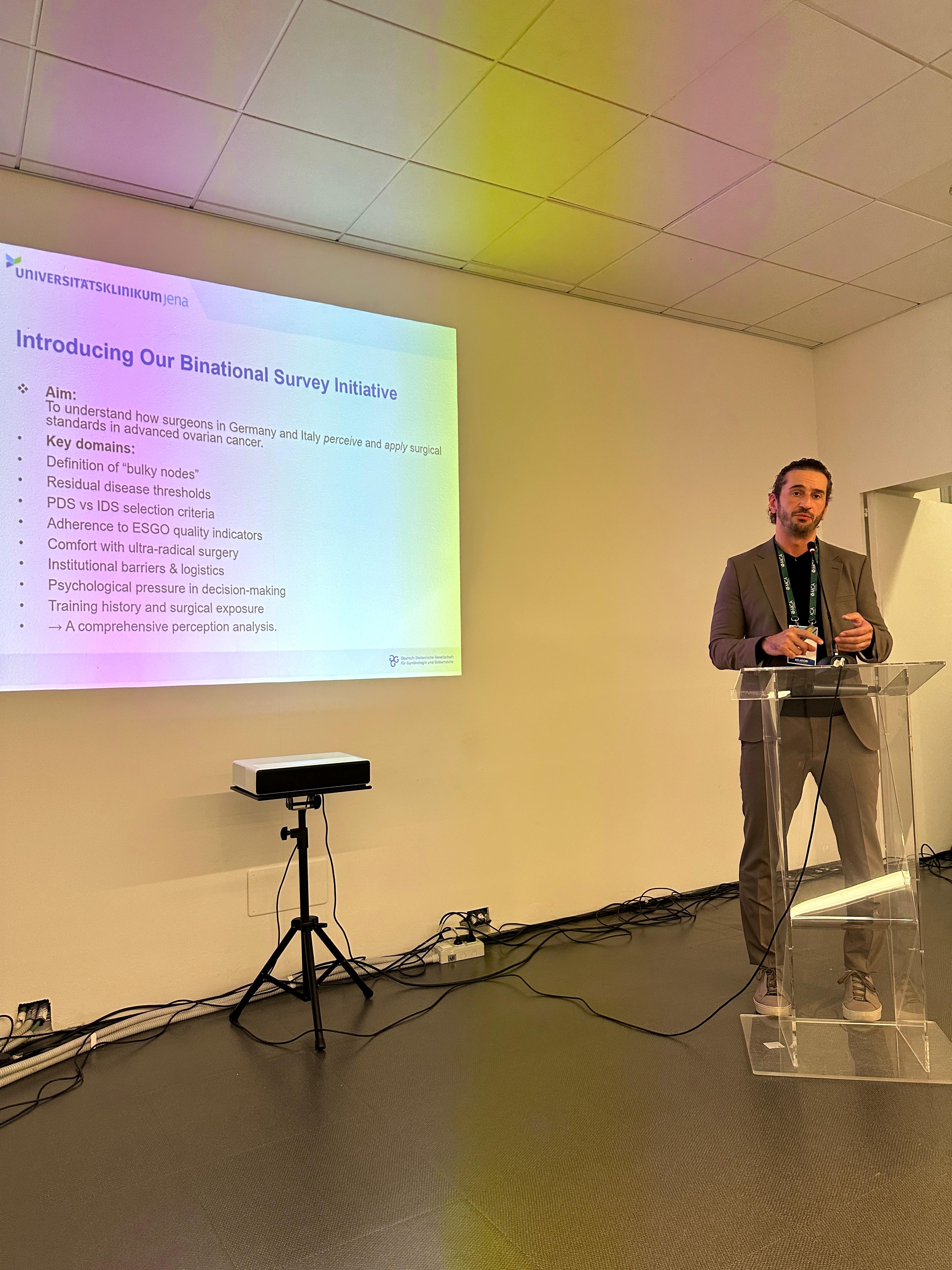 Dr. Alberto Spina Presenting clinical initiatives